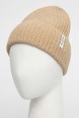 Вовняна шапка Marc O'Polo колір бежевий з тонкого трикотажу вовна