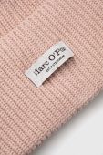 Бавовняна шапка Marc O'Polo колір рожевий з товстого трикотажу з бавовни