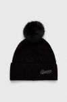 Шапка Guess колір чорний з тонкого трикотажу (3503808)
