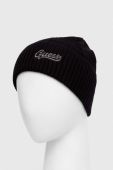 Шапка Guess колір чорний з тонкого трикотажу (3503808)