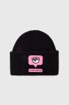 Вовняна шапка Chiara Ferragni колір чорний вовна (3394012)