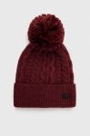 Шапка Pepe Jeans Tallis колір бордовий з товстого трикотажу