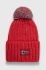 Шапка з домішкою вовни Napapijri колір червоний з товстого трикотажу