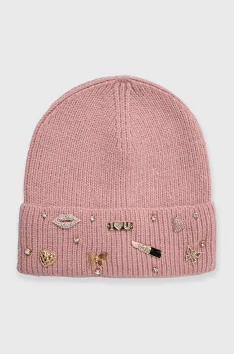 Шапка Aldo LABEANIE колір рожевий з товстого трикотажу LABEANIE.680