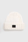 Вовняна шапка AllSaints колір білий вовна