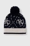 Шапка з домішкою вовни Guess колір синій (3489285)