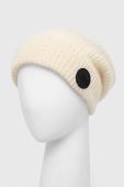 Вовняна шапка MMC STUDIO колір бежевий з товстого трикотажу вовна (3511647)