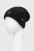 Вовняна шапка MMC STUDIO колір чорний з товстого трикотажу вовна
