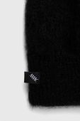 Вовняна шапка MMC STUDIO колір чорний з товстого трикотажу вовна