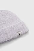 Вовняна шапка Patrizia Pepe колір фіолетовий з товстого трикотажу вовна