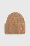 Шапка з домішкою вовни Tommy Hilfiger колір коричневий (3519825)