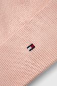 Шапка з домішкою кашеміру Tommy Hilfiger колір рожевий з тонкого трикотажу