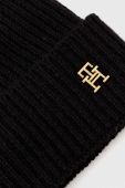 Кашемірова шапка Tommy Hilfiger колір чорний з тонкого трикотажу вовна (3605459)