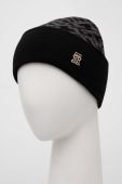 Шапка з домішкою вовни Tommy Hilfiger колір чорний (3415154)