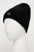 Шапка з домішкою вовни Tommy Jeans колір чорний