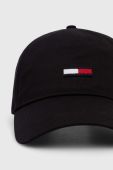 Бавовняна бейсболка Tommy Jeans колір чорний з аплікацією (3441801)
