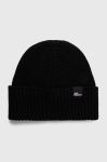 Вовняна шапка Jack Wolfskin колір чорний з тонкого трикотажу