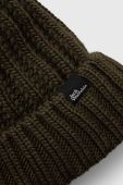 Шапка Jack Wolfskin колір зелений з товстого трикотажу (3537592)