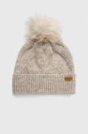 Шапка з домішкою вовни Barbour колір бежевий