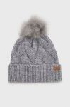 Шапка з домішкою вовни Barbour колір сірий