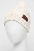 Вовняна шапка Lauren Ralph Lauren колір бежевий вовна