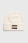 Вовняна шапка Karl Lagerfeld колір бежевий з тонкого трикотажу вовна (3511669)