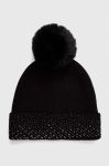 Шапка Morgan колір чорний з товстого трикотажу