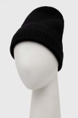 Вовняна шапка By Malene Birger колір чорний з тонкого трикотажу вовна