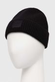 Вовняна шапка Joop! колір чорний вовна (3496667)