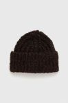 Вовняна шапка Lovechild колір коричневий з товстого трикотажу вовна