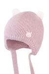 Дитяча шапка з домішкою вовни Jamiks JUSTICE колір рожевий