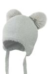 Дитяча шапка з домішкою вовни Jamiks PERLITA колір сірий з тонкого трикотажу