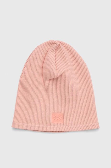 Дитяча шапка United Colors of Benetton колір рожевий з тонкого трикотажу (3466085)