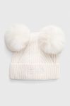 Дитяча шапка Guess колір білий з тонкого трикотажу (3638191)