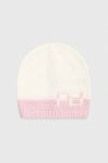 Дитяча вовняна шапка Pinko Up колір рожевий з тонкого трикотажу вовна