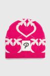 Дитяча шапка Pinko Up колір рожевий з тонкого трикотажу (3537601)