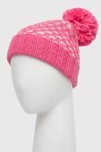Дитяча шапка з домішкою вовни United Colors of Benetton колір рожевий з товстого трикотажу (3653534)