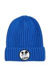 Дитяча вовняна шапка Mini Rodini колір синій вовна