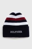Бавовняна шапка Tommy Hilfiger колір синій з тонкого трикотажу з бавовни (3372639)