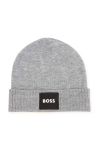 Дитяча шапка з домішкою вовни BOSS колір сірий (3445796)