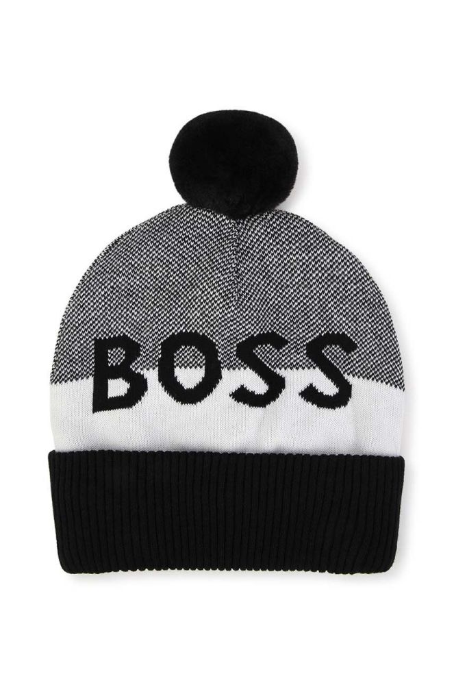 Дитяча шапка BOSS колір чорний (3445805)