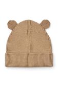 Дитяча бавовняна шапка Liewood колір бежевий з бавовни