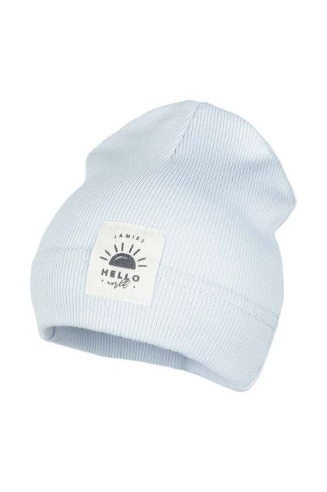 Дитяча шапка Jamiks OLI з тонкого трикотажу колір блакитний