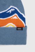 Дитяча шапка Vans VANS MOUNTAIN BEANIE VN00061ZJCN1 з товстого трикотажу колір блакитний
