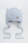 Дитяча шапка з домішкою вовни Jamiks JUSTICE колір блакитний