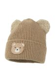 Дитяча шапка з домішкою вовни Jamiks MISSI колір коричневий