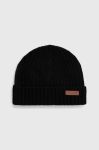 Дитяча шапка з домішкою вовни Sisley колір чорний