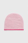 Дитяча двостороння шапка United Colors of Benetton колір рожевий з тонкого трикотажу
