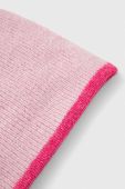 Дитяча двостороння шапка United Colors of Benetton колір рожевий з тонкого трикотажу