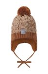 Дитяча вовняна шапка Reima Paljakka колір коричневий вовна
